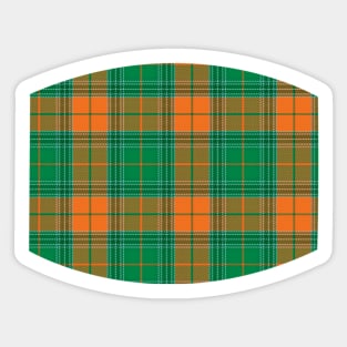 Green Orange Halloween Plaid Sticker